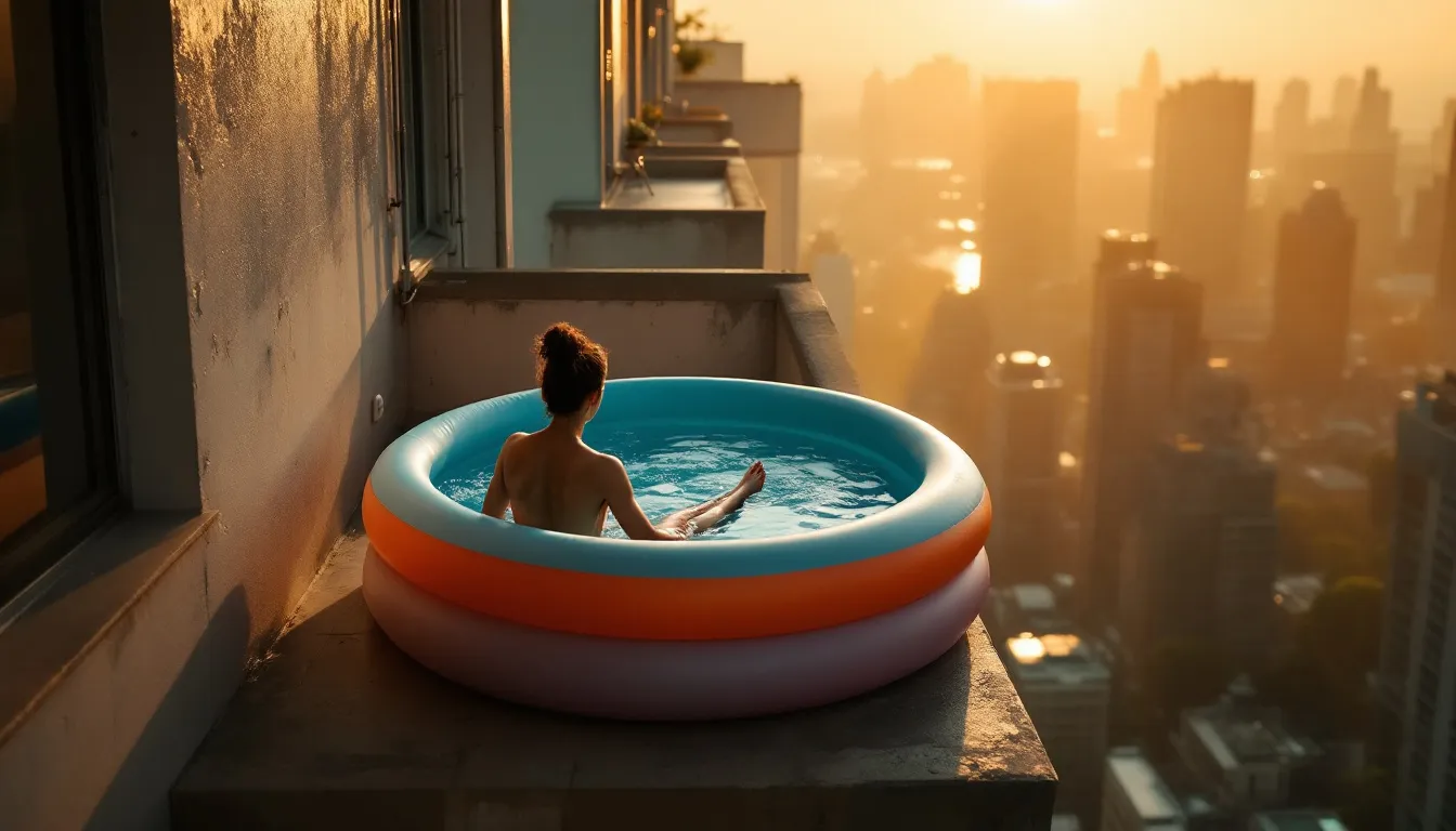 La piscine sur le balcon a piégé 4 millions de personnes