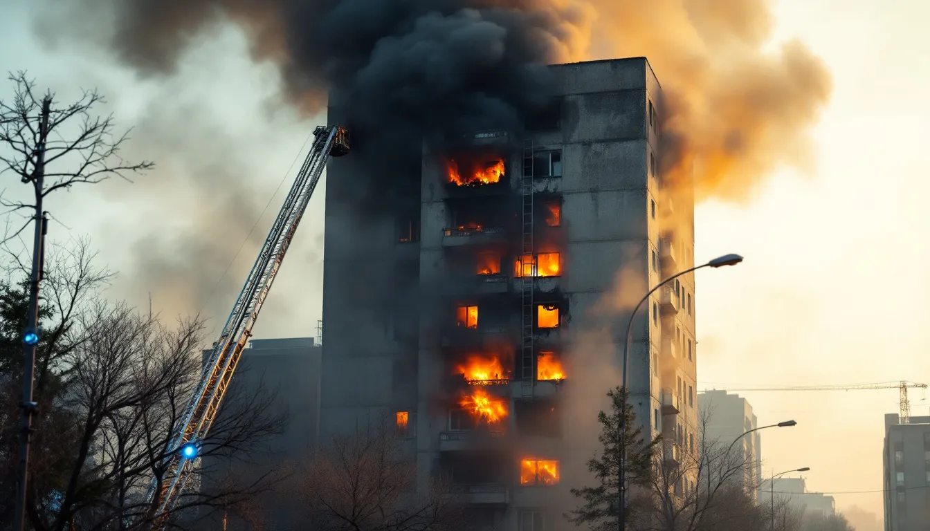 Une tour de dix étages s’embrase à Anvers, au moins six morts